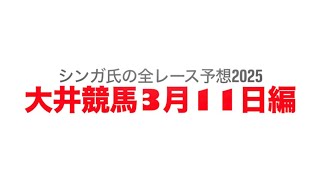 3月11日大井競馬【全レース予想】2025スターバーストカップ