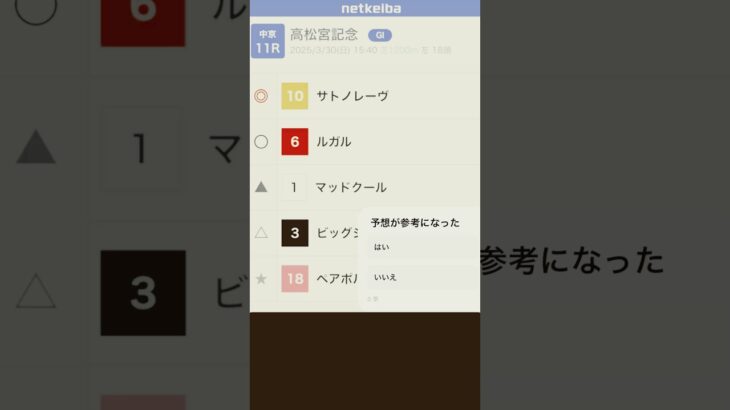 競馬素人のG1予想【高松宮記念　2025】
