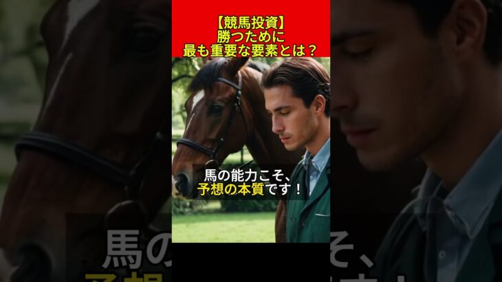 【競馬予想の基本】勝つために最も重要な要素とは？#競馬 #競馬予想 #shorts