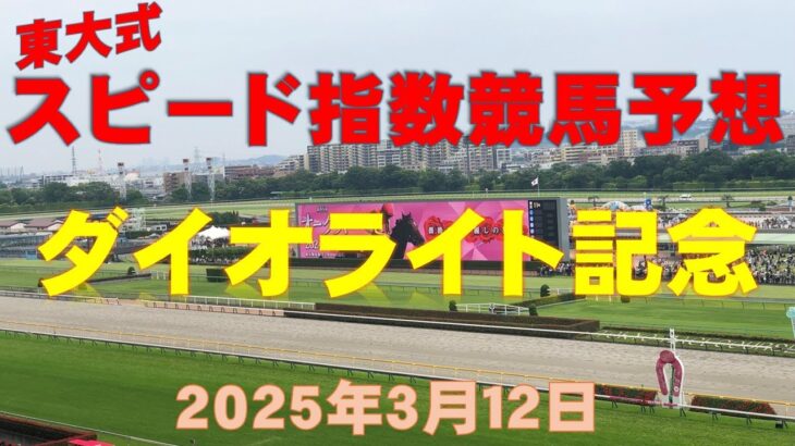 【ダイオライト記念２０２５】東大式スピード指数による競馬予想