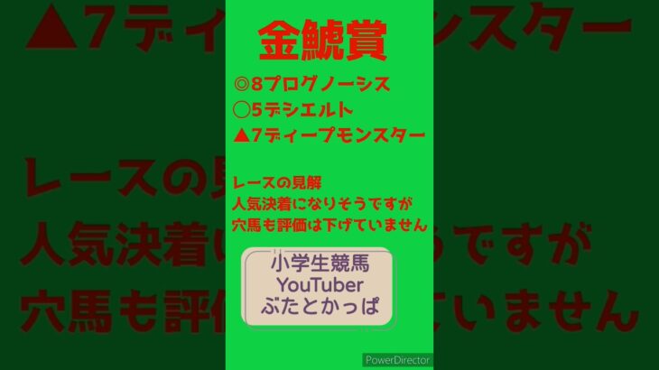 金鯱賞予想#競馬#競馬予想#金鯱賞#プログノーシス#小学生