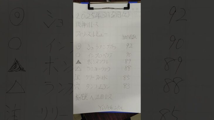 阪神１１レースフィリーズレビュー　#フィリーズレビュー 　#競馬　　#競馬予想　#競馬予想家