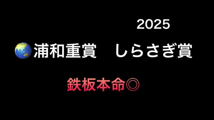 【地方競馬予想】　浦和重賞　しらさぎ賞　予想　2025