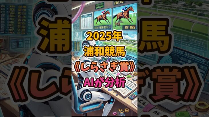 しらさぎ賞をAIが分析！#競馬 #競馬予想 #地方競馬 #地方重賞 #浦和競馬