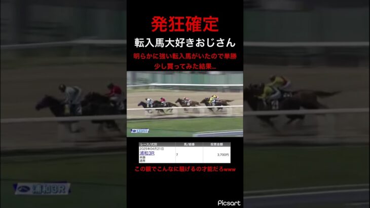 【ギャンブラーの鏡】この額の単勝でこれだけ騒げるのは才能　#競馬 #競馬予想 #jra #地方競馬 #ギャンブル #ウマ娘 #ウマ娘プリティーダービー