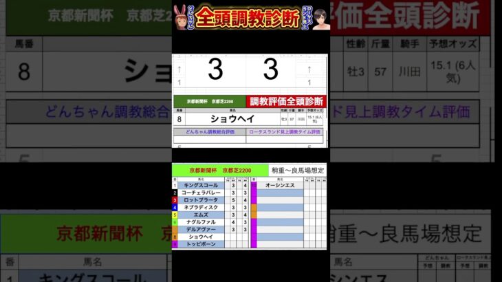 #京都新聞杯2025 #競馬予想ハイライト #全頭診断 #ナグルファル　#ショウヘイ　#デルアヴァー