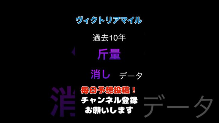 【ヴィクトリアマイル2025】斤量の消しデータ！#ヴィクトリアマイル #競馬予想 #馬券