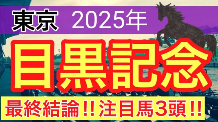 【目黒記念2025】蓮の競馬予想(最終結論)〜オークスはタガノアビー穴馬推奨