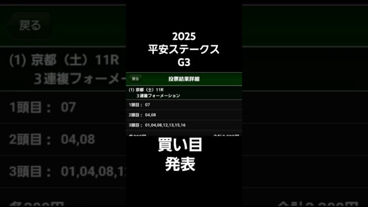 2025 平安ステークス G3 競馬予想 買い目 #平安ステークス #ぱろぷんて #競馬