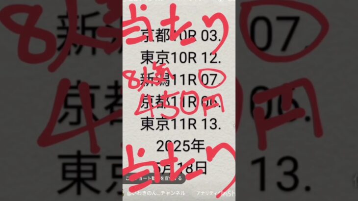 #競馬予想当たり#競馬予想 2025年5月18日