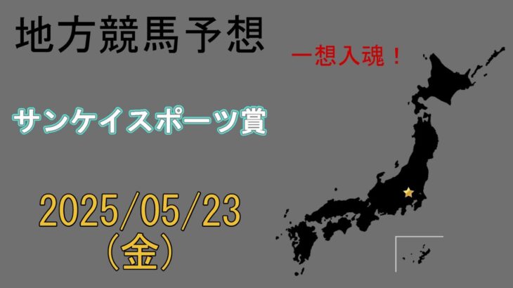 地方競馬予想　2025/5/23　大井11R [サンケイスポーツ賞]
