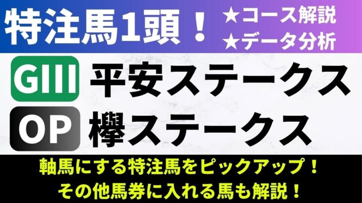 【2025平安S/欅S_予想】馬場状態で好走する馬が変わってきそうで週末の天気に注意！