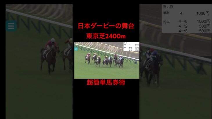 【競馬】日本ダービーの舞台🏇東京芝2400m超簡単馬券術【競馬検証】 #競馬 #競馬検証 #日本ダービー #東京競馬場