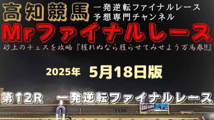 『⑥ヴィヴァムーンが番手絶好の形から抜け出すのでは？』Mrファイナルレースの高知競馬予想20250518版