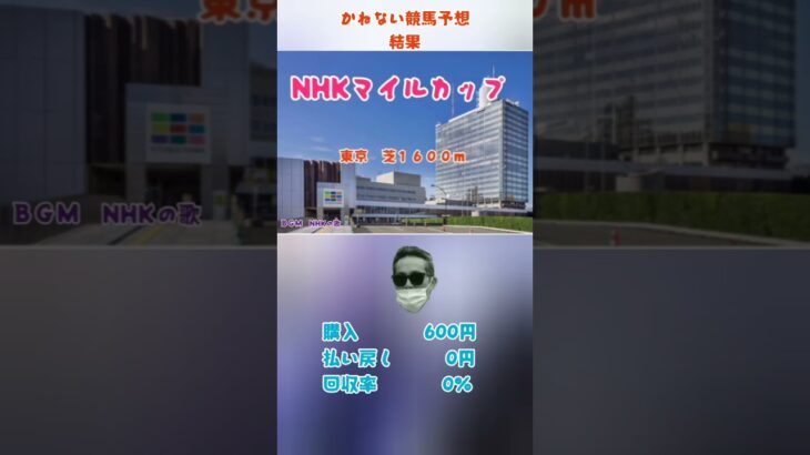 かねない競馬予想２５【NHKマイルＣ】結果