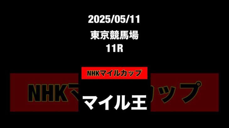 NHKマイルカップ　2025 競馬予想　JRA 東京競馬場