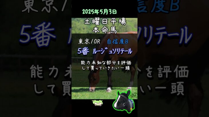 【競馬予想】土曜日平場レース_本命馬予想 #Shorts
