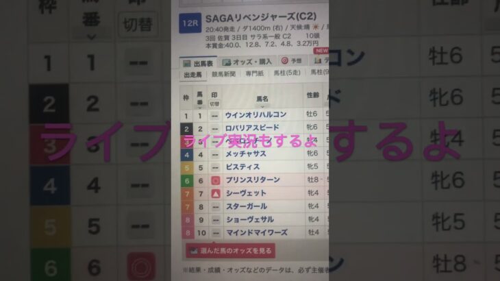 佐賀最終レース #プロセカ #プロジェクトセカイ #shortvideo #競馬 #中央競馬予想 #競馬予想 #うま娘 #vtuber