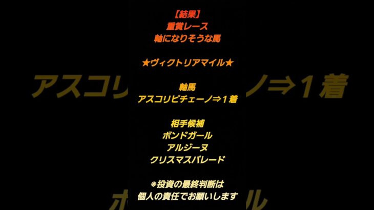 【結果】競馬は軸馬がわかれば勝てる！？#競馬 #予想 #期待値 #軸馬 #ヴィクトリアマイル