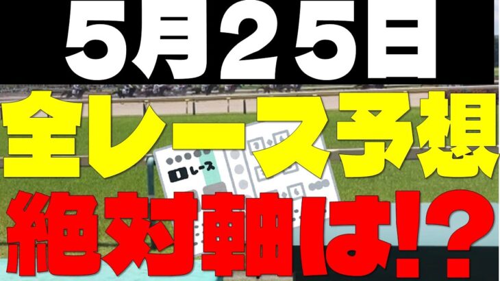 【競馬予想】５月２５日全レース軸馬予想（中央競馬）