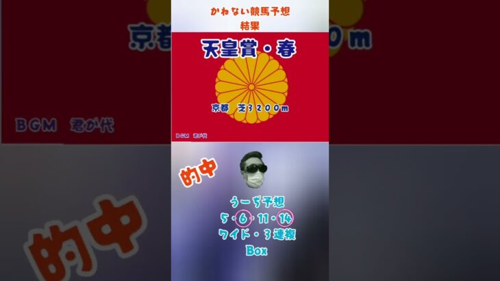 かねない競馬予想【天皇賞・春】結果