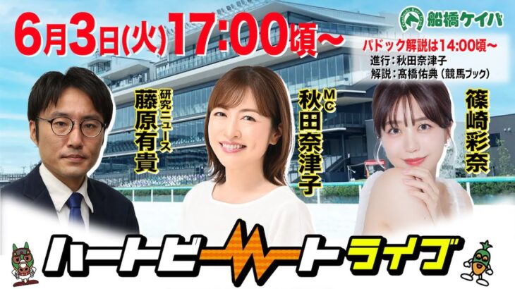 【船橋競馬】ハートビートライブ #197【前半パドック解説 進行：秋田奈津子／解説：髙橋佑典（競馬ブック）】【後半出演 進行：秋田奈津子／ゲスト：篠崎彩奈／解説：藤原有貴（研究ニュース）】