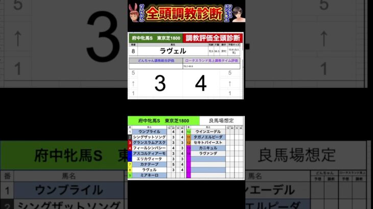 #府中牝馬ステークス2025 #競馬予想ハイライト #全頭診断  #ラヴェル