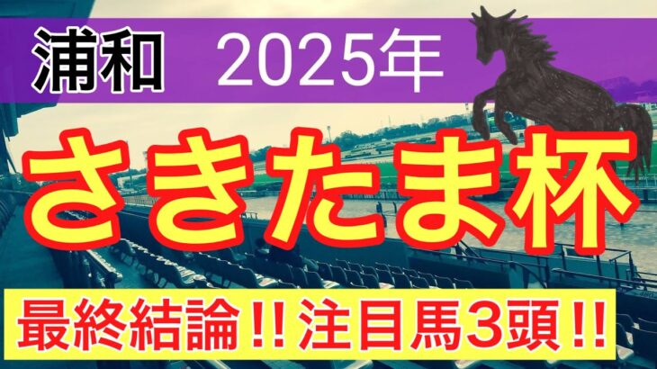 【さきたま杯2025】蓮の地方競馬予想(最終結論)