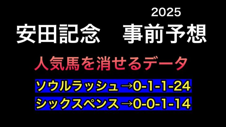 【競馬予想】　安田記念　事前予想　2025