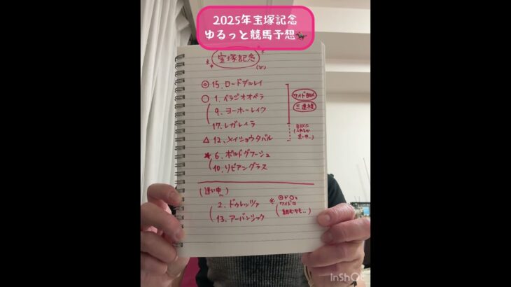 2025年宝塚記念ゆるっと競馬予想(  ◜e◝ )#競馬初心者 #競馬予想 #宝塚記念  #宝塚記念2025  #翌日は10〜23時まで仕事 #せめて当たっていて欲しい