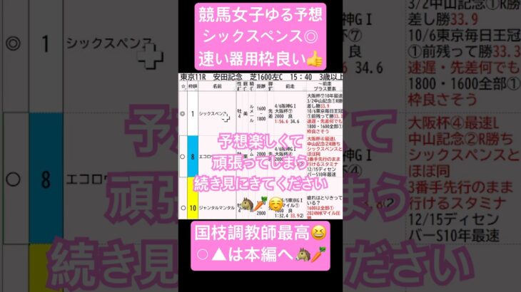 初心者競馬女子ゆる全力予想【安田記念2025】#安田記念2025#競馬女子#競馬予想