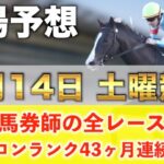 【6月14日土曜競馬予想】24週連続の新馬戦的中へ🥇プロが平場全レース予想を無料公開！【平場予想】