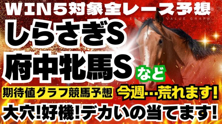 【6/22 WIN5全レース】期待値グラフ競馬予想！しらさぎS 府中牝馬Sなど　今週は大荒れの予感が?!期待値信じてデカいの当てます！！！