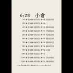 6/28小倉競馬予想表
