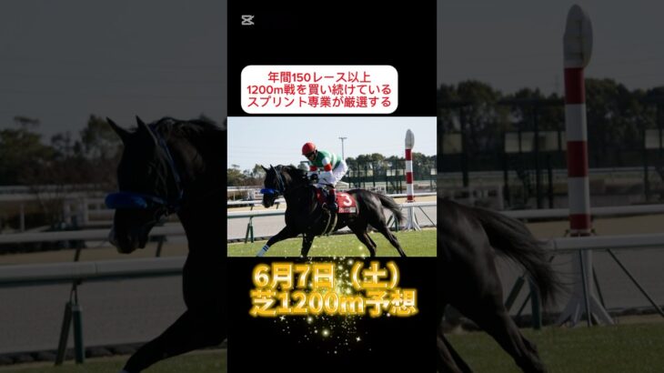 6月7日 #競馬予想　スプリント専業が厳選する#オススメ馬　#shorts
