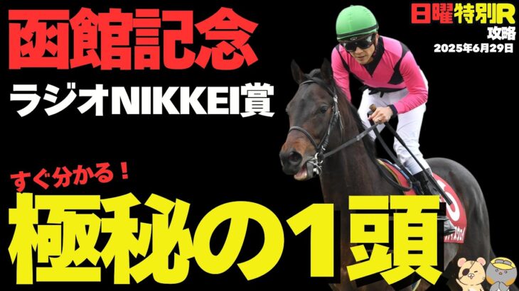 【日曜特別R競馬予想】ラジニケ好走条件を満たす信頼軸軽ハンデ馬。秘伝の軽ハンデの隠れ適性最強穴馬！【函館記念/ラジオNIKKEI賞2025】