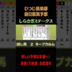 ひつじ倶楽部前日競馬予想〜しらさぎステークス〜 #しらさぎステークス #競馬 #競馬予想 #shortvideo  #jra #snowman #ytshorts #motivation #オッズ