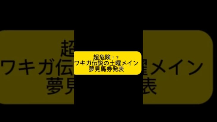 土曜競馬で優勝しちゃおー！！(できない) #競馬　#競馬予想 #競馬予想家  #土曜　#馬券　#買い目