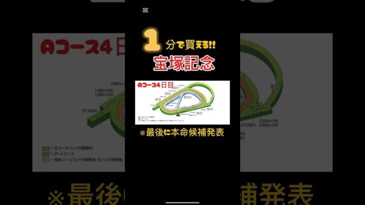 【宝塚記念】１分で買える！！#競馬 #競馬予想 #宝塚記念
