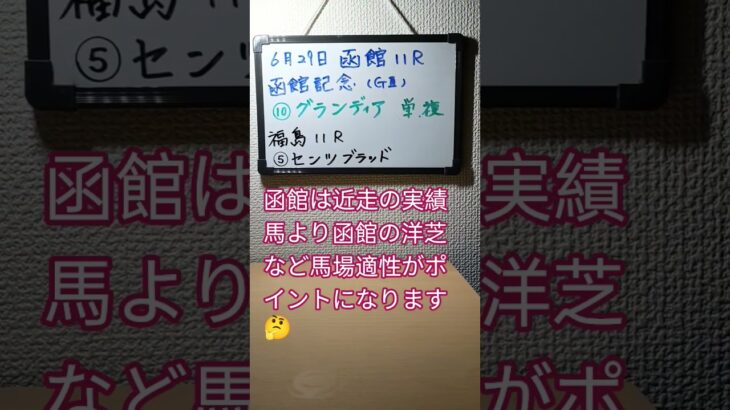 ショートで買い目堂々公開！函館記念！#競馬#予想