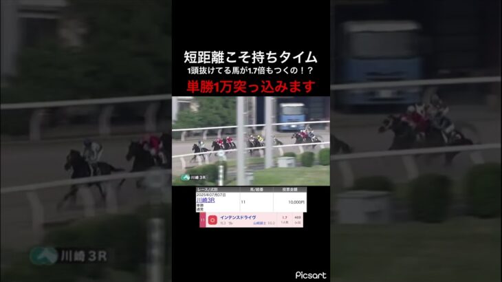 【競馬の本質】短距離こそ持ちタイムで買うべきなので抜けた1頭に単勝10000円勝負　#競馬
