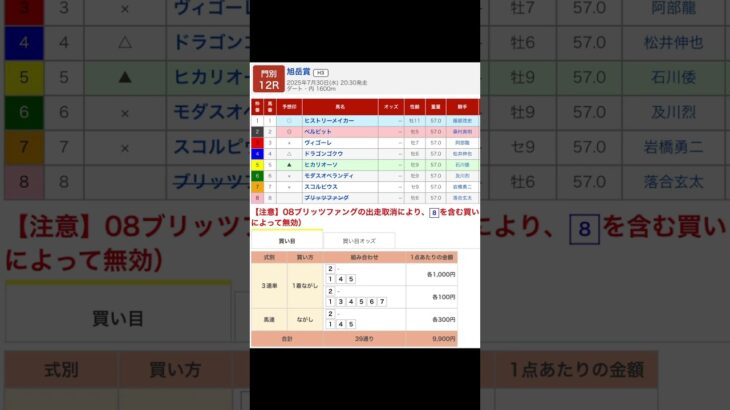門別競馬場 メインレース 旭岳賞〔Ｈ３〕 を予想します #競馬 #予想 #競馬予想 #買い目 #門別12r #門別競馬 #門別競馬場 #地方競馬 #メインレース #重賞 #旭岳賞