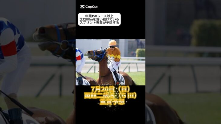 スプリント専業が予想する#重賞 #競馬予想 #函館2歳ステークス #期待値#shorts
