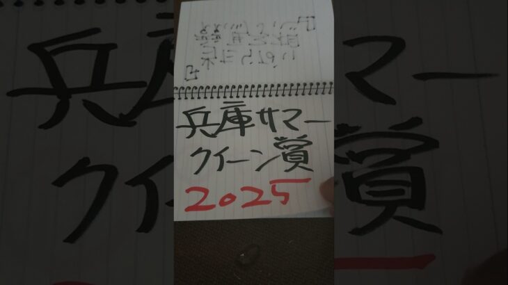 当たらない競馬予想。兵庫サマークイーン賞2025