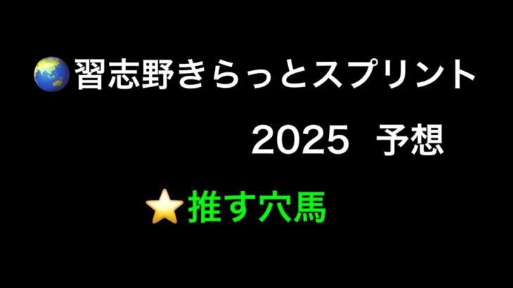 【地方競馬予想】　船橋重賞　習志野きらっとスプリント　予想　2025
