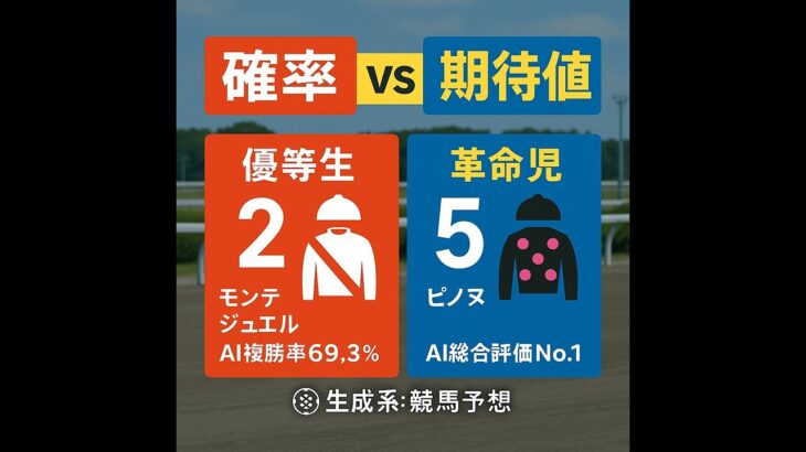 【川崎4R】確率7割の優等生 vs 勝率1%の革命児!? AIが悩む大激論！#競馬予想#生成AI#川崎競馬#地方競馬#モンテジュエル#ピノヌイ#AI競馬予想