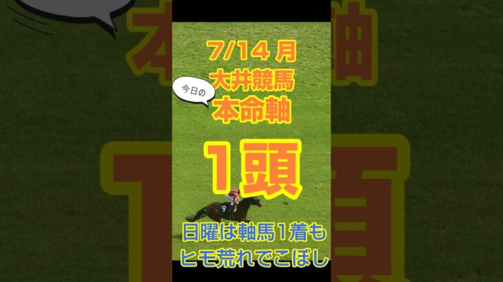 【今日の競馬予想】7月14日、月曜日の大井競馬の本命予想  #競馬 #地方競馬予想 #競馬予想 #大井競馬 #南関東競馬