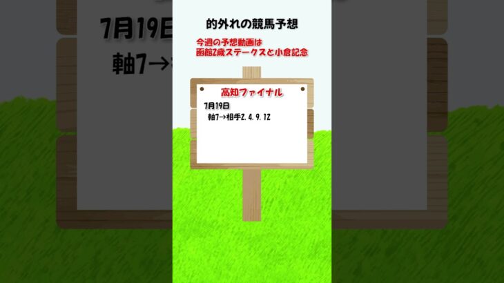 7月19日、20日の高知ファイナル予想 #競馬予想 #高知ファイナル #shorts