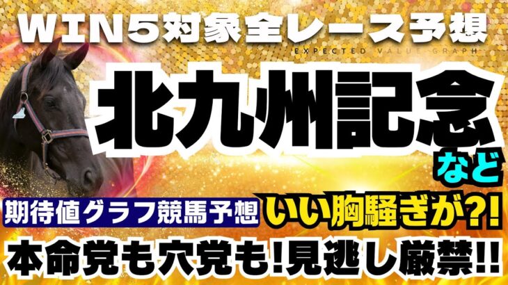 【7/6 WIN5全レース】期待値グラフ競馬予想！北九州記念など　WIN5大チャンス到来?!馬券も含めてＷ的中へ！開運街道まっしぐら！