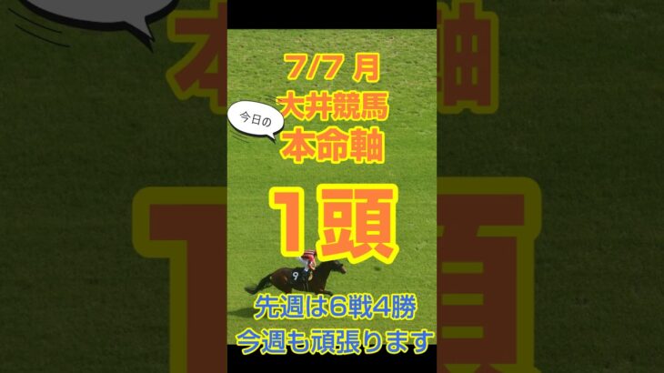 【今日の本命予想】7月7日の川崎競馬の本命予想  #競馬 #競馬予想 #中央競馬